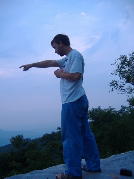 John pointing out to where the sunrise will be.jpg